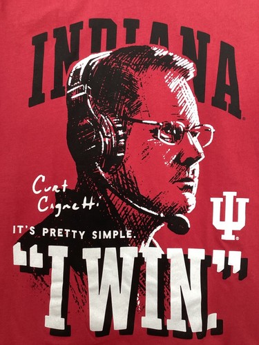 Indiana Hoosiers 🏈 Curt Cignetti it's pretty simple "I WIN" T-Shirt Gr. M Neu mit Etikett