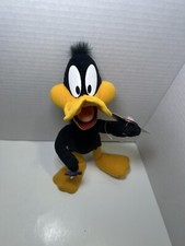 Vintage 1997 Applause Looney Tunes 12  Warner Bros Daffy Duck Plush NWT Bendable