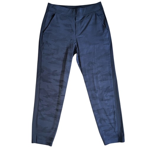 ATHLETA Brooklyn Ankle Camo Pant SIZE 8 Navy Camo Travel Featherweight Stretch