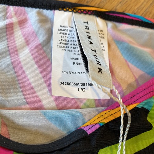 NWT $152 TRINA TURK BIRD OF PARADISE TUNIC CAFTAN Swim Cover Sz LARGE  🏖🏝🏖🏝 - Picture 13 of 15