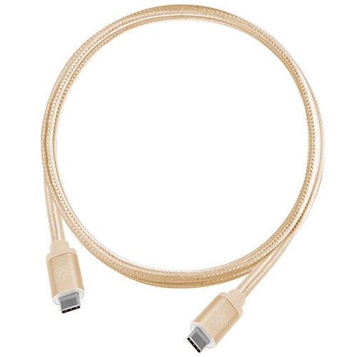 SILVERSTONE USB-C M/M CABLE 0.5 Meter USB 3.1 Gen2 SST-CPU06G-500 Gold F43 - Picture 2 of 8