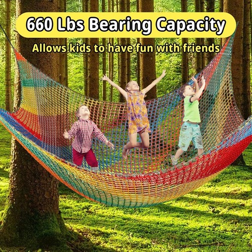 Toriexon Playground Safety Net 6.5' X 9.8', Double Layers Climbing Cargo Net for - Picture 4 of 18