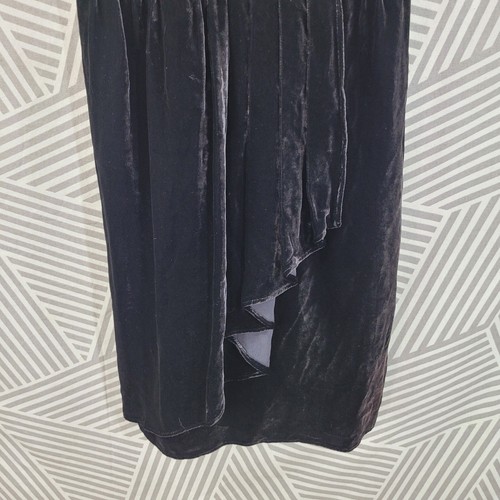 Express Silk Velvet Dress size 8 Evening Party Ruffle Club mini Romantic Sexy - Picture 5 of 11