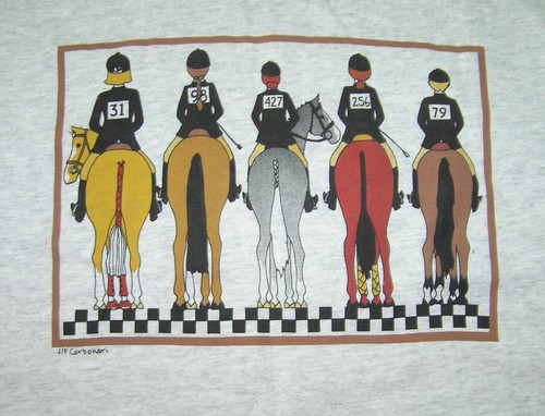 NEU GILDAN HEAVYWEIGHT ULTRA COTTON STRETCH T-SHIRT HORSE SHOW ENGLISCH GRAU GR. L