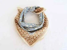 Blue Brown Pure cotton bandanas, Large Bandana Scarf Boho Cotton Bandana,