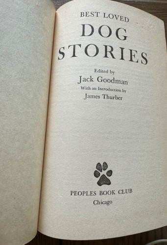 Vintage The Fireside Book Of Dog Stories, Jack Goodman, Peoples Book Club - Picture 2 of 8