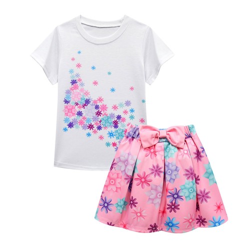 Magic Full House 3-10 Year Old Girl Skirt Short sleeved Skirt Bag 3-Piece Set - Picture 13 of 28