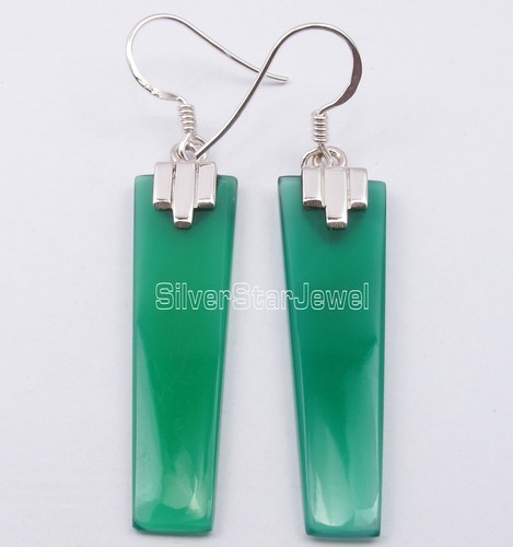 TOP SALES 925 Sterling Silver Flat Stones Earrings, Factory Direct Jewelry NEW - Picture 16 of 20