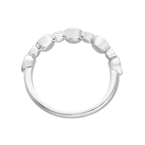 0.711 CTW 14K White Gold Certified Lab Grown Diamond Wedding Band Ring MZ12015 - Picture 3 of 7