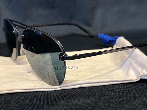 LOUIS VUITTON CLOCKWISE SUNGLASSES Z1019E DARK GUN MONOGRAM SIZE E - Picture 6 of 11