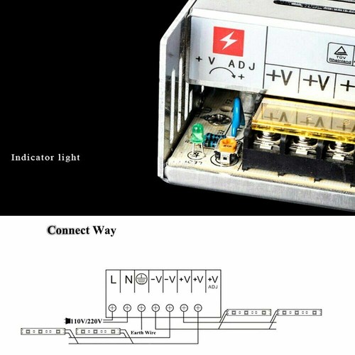 AC220 to DC 5/12/24V 60W-720W Switch Power Supply Adapter Driver Led Light Strip - Picture 3 of 62