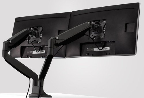 Flexible Dual Monitor Mount with C-Clamp & Grommet Base - 17 to 32 Inch Support - Picture 11 of 11