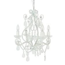 White Diamond CCHAPL010 Tadpoles 3-Bulb Vintage Plug-In or Hardwired Mini-Chandelier White Diamond CCHAPL010 Tadpoles 3-Bulb Vintage Plug-In or Hardwired Mini-Chandelier