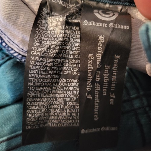 Salvatore Galliano Slim Fit Jeans In The Color Petrol - Picture 19 of 22
