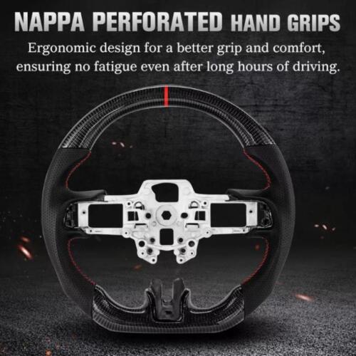 Real Carbon Fiber Steering Wheel For 2018-2023 Ford Mustang EcoBoost GT - Picture 3 of 5