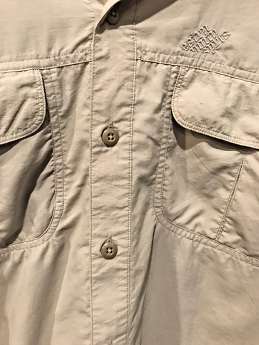 Vintage EMS |Eastern Mountain Sports| Men's Large Khaki/Beige Vented SS Shirt - Picture 2 of 13