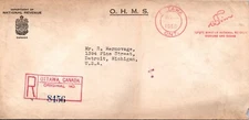 Canada 1950 - OHMS / Registered Mail - Ottawa, Ont - F72176