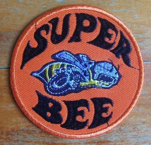 Embroidered Sew On PATCH ~ Orange SUPER BEE Racing - Picture 2 of 6