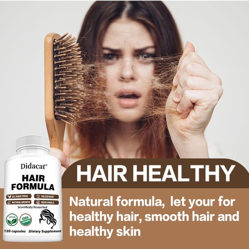 Vitaminas todo en uno para cabello, piel y uñas - Fórmula capilar con palma enana americana - Imagen 5 de 13