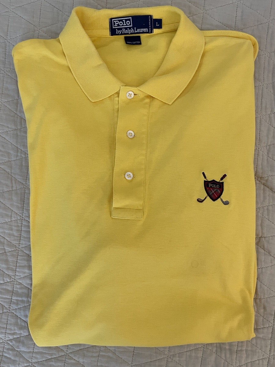 Polo Ralph Lauren Vintage Soft Knit Golf Shield Logo Polo Shirt in