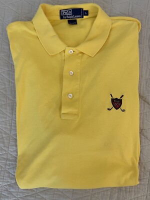 Polo Ralph Lauren Vintage Soft Knit Golf Shield Logo Polo Shirt in