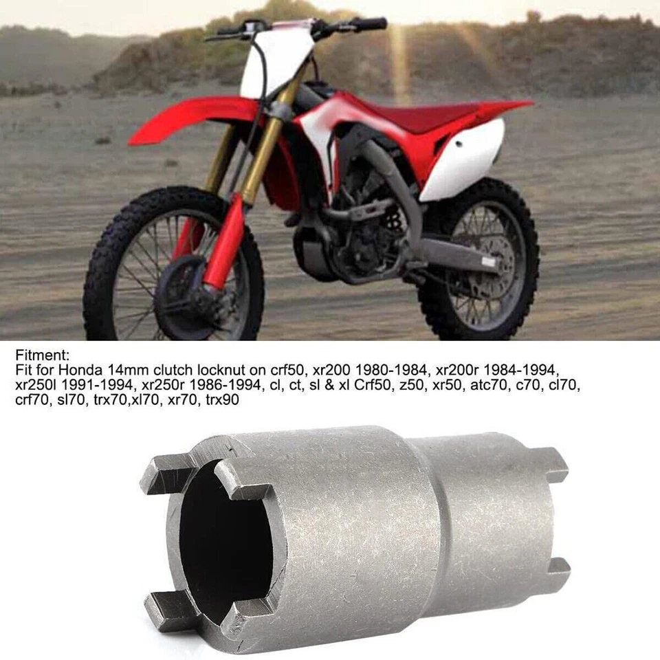 Motorcycle Clutch Hub Lock Nut Spanner Socket Wrench Repair Removal Tool 20 24mm - Imagem 2 de 4