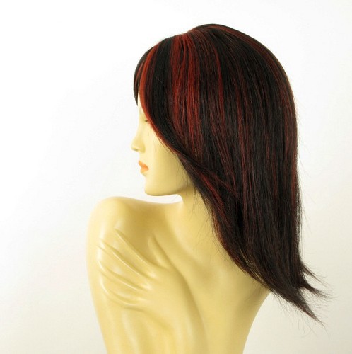 wig for women 100% natural hair black and red wick ref JULIE 1b410 PERUK - Imagen 3 de 8