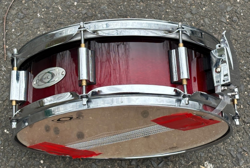 Drumset Drumcraft Drum Craft - rullante trasparente rosso 14 pollici - Foto 12 di 12