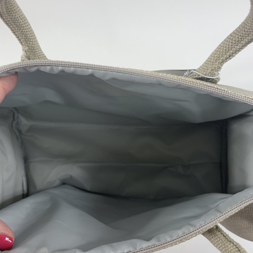 NWT Michael Kors Stunning Spring Tote Handbag Light Beige Capsule Logo Silver - Picture 7 of 9