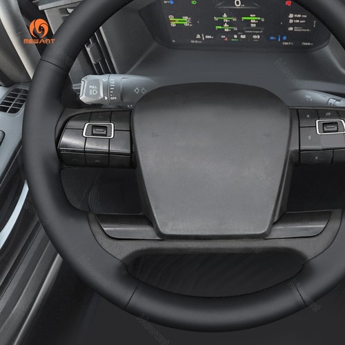 MEWANT Black Faux Leather Steering Wheel Cover For Volvo VNL VNR FM FH 2017-2025 - Imagen 4 de 9
