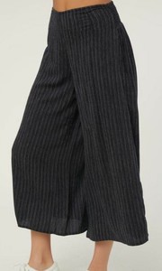 O-039-Neill-MOSS-Womens-Viscose-Polyester-Wide-Leg-Cropped-Pants-Small-Navy-NEW