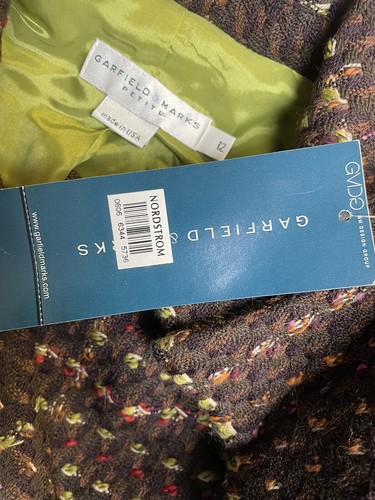 NEW Garfield & Marks Blazer Size Petite 12P Winged Collar Jacket $389 Made In NY - Picture 16 of 23