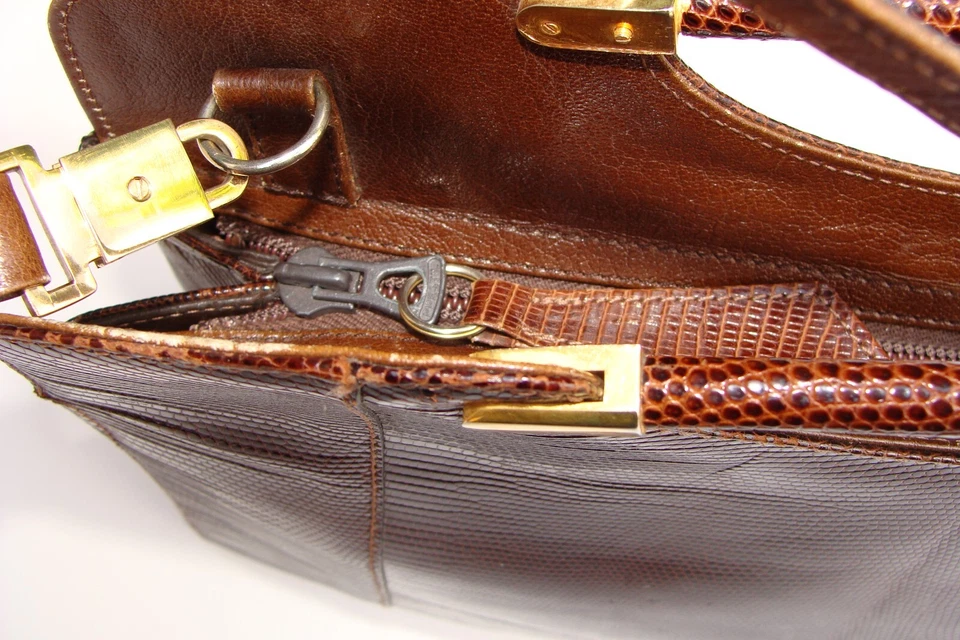 Magnifique sac cuir véritable lézard Genuine lizard leather bag - Photo 4/4