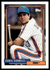 1992 Topps Chris Donnels Baseball Card New York Mets #376
