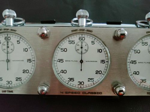 Juego de 3 temporizadores de tablero Breitling Wakmann Valjoux 24 cronómetros cronógrafos vintage - Imagen 6 de 10