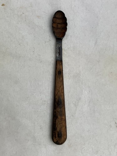 Vary Rare ANTIQUE Sabatier French Utensil w Wave Design Scoop - Picture 7 of 8