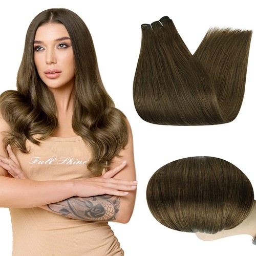 Extensios per capelli cuciti in trama doppia trama trama Remy capelli umani europei dritti - Foto 27 di 67