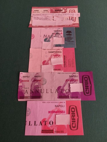 BIGLIETTI TICKET NAPOLI 1984-85 MARADONA COPPA VERONA INTER JUVE A RICHIESTA - Foto 2 di 3