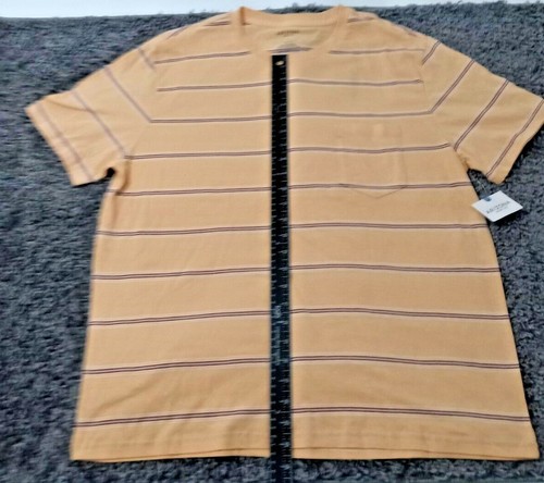 Arizona Jean Company Striped T-shirt, Large Yellow w Brown and Blue Stripes New - Picture 4 of 10