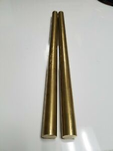 2 Pieces 5/8 C360 BRASS ROUND ROD 14 long 07/-0 Solid New Lathe Bar Stock .625 OD 2 Pieces 5/8 C360 BRASS ROUND ROD 14 long 07/-0 Solid New Lathe Bar Stock .625 OD