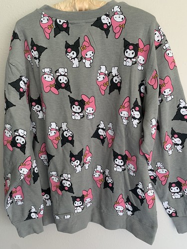 L New My Melody Kuromi Sweatshirt Sanrio Cartoon Kawaii Japan Girly Pop Large - Picture 3 of 4