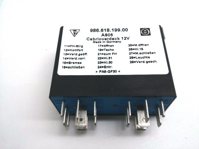 For Porsche Boxster 2000-2004 Convertible Top Control Relay Genuine 98661819900