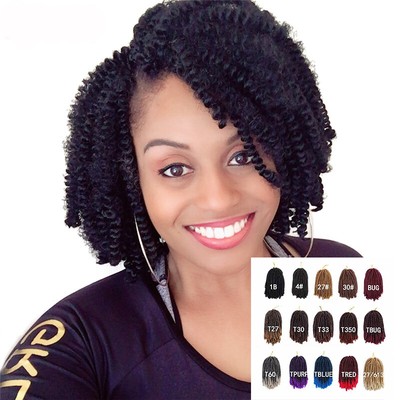 3pcs Spring Twist Crochet Braiding Hair Ombre Kinky Curly Hair