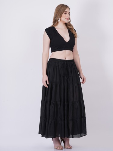 Maxi gonna lunga casual donna 100% cotone 4 strati elastico in vita saldi 8 IARDE - Foto 8 di 94