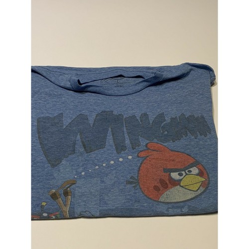 Angry Birds Wingman T Shirt Tee Shirt Lg adult teen Blue animation cartoon pics - Picture 4 of 12