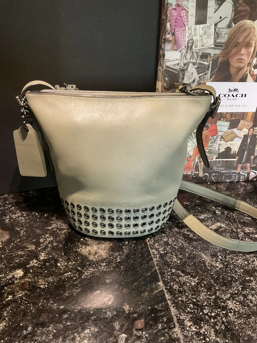 Coach bleecker mini duffle bag in glove tanned leather sale
