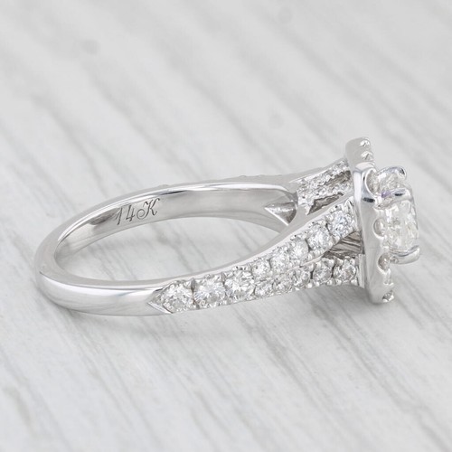 Neil Lane 2.30ctw Princess Diamond Halo Engagement Ring 14k White Gold Size 6.75 - Picture 5 of 10