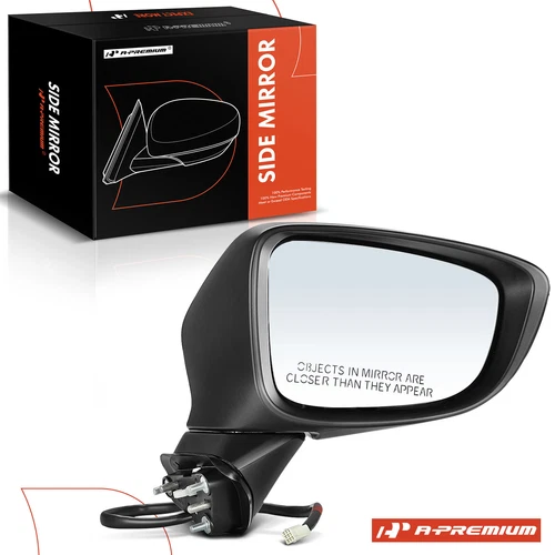 White Right Manual Folding Mirror w/ 6-pin for Mazda 6 2014-2017 w/ Signal Light