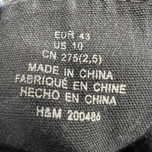 H&M Men's Black  Almond Toe Lace Up Casual Oxford Shoes Size 10 - Picture 5 of 6