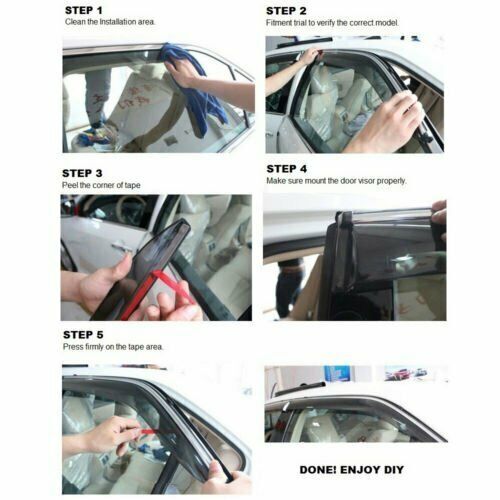 WeatherShield Window Visor Deflector For Honda Civic EJ6 8 EK3 4 5 4Dr Sedan - Picture 4 of 4
